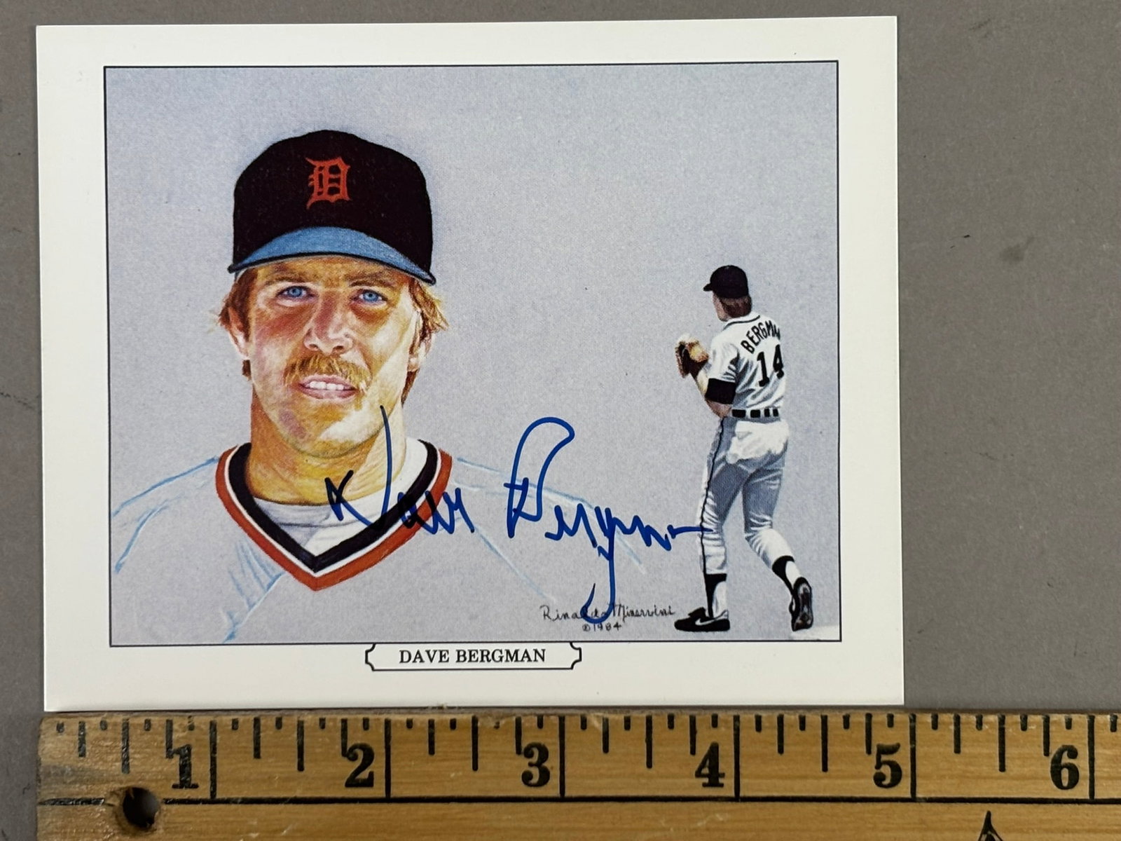 1984 Dave Bergman Signed Postcard w/ JSA Cert - 8