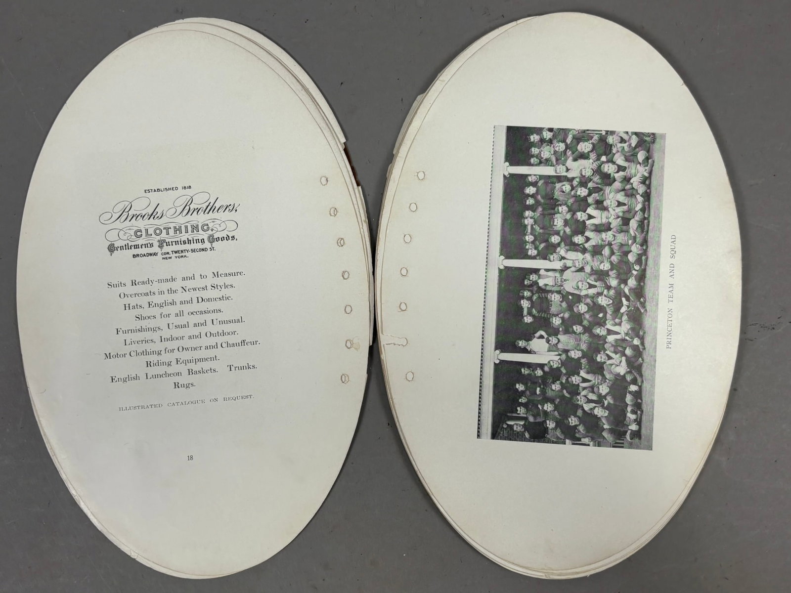 1908 Yale vs Princeton Leather Football Program - 6