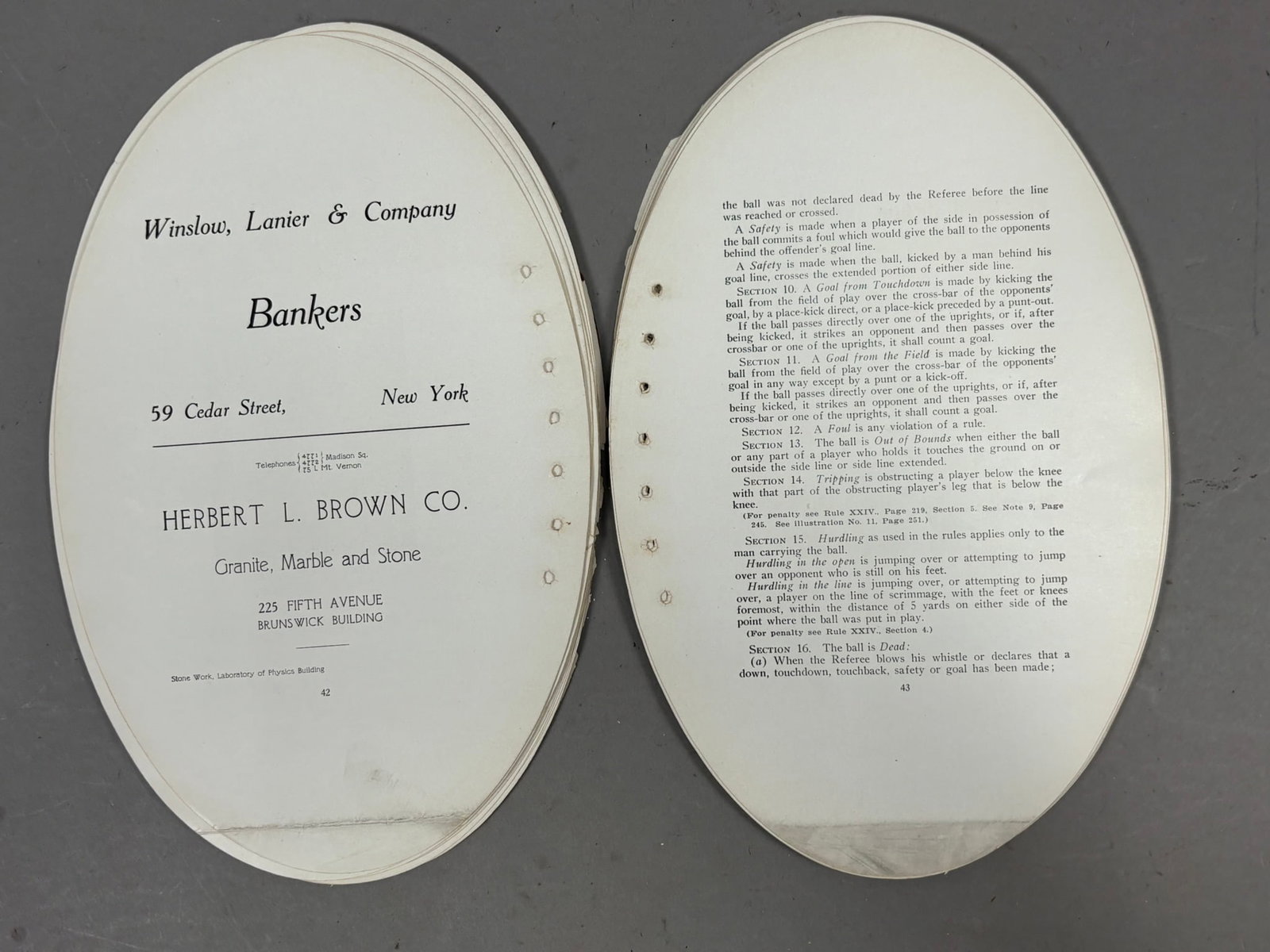 1908 Yale vs Princeton Leather Football Program - 8