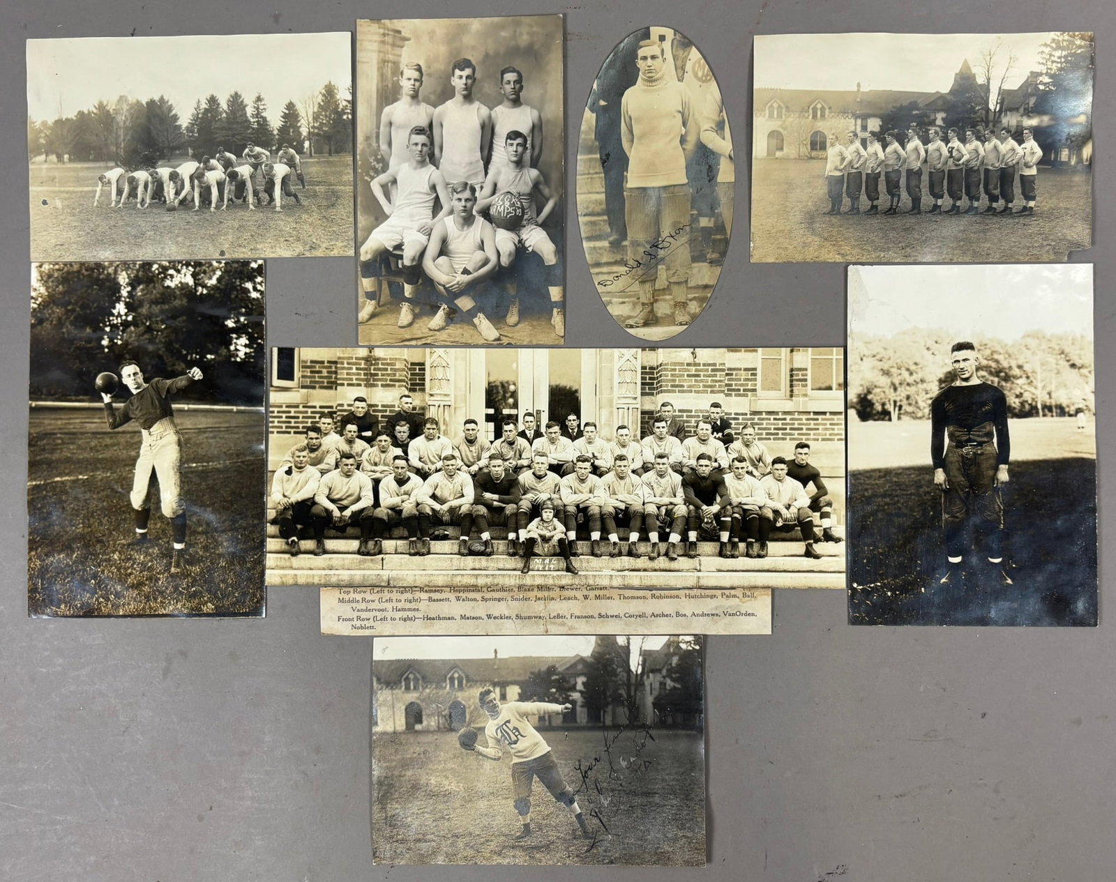 1919-21 MAC Type 1 Football Photos + Springer QB: Incredible original lot of MAC TYPE 1 photos. SEE ALL PHOTOS - PLEASE SEE ALL PHOTOS AND USE THEM AS A BETTER IDEA ON DESCRIPTION! ASK ANY QUESTIONS! PLEASE NOTE WE OFFER IN HOUSE SHIPPING & HAVE BIDD