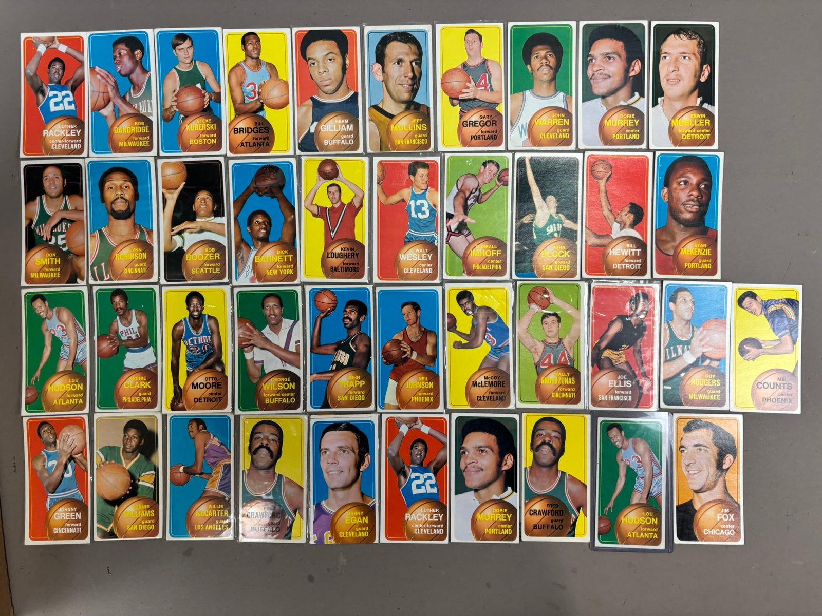 Lot 41 1970-71 Topps Basketball Cards: PLEASE SEE ALL PHOTOS AND USE THEM AS A BETTER IDEA ON DESCRIPTION! ASK ANY QUESTIONS! PLEASE NOTE WE OFFER IN HOUSE SHIPPING & HAVE BIDDING AVAILABLE ON OUR OWN WEBSITE! If you win on LIVE AUCTIONEER