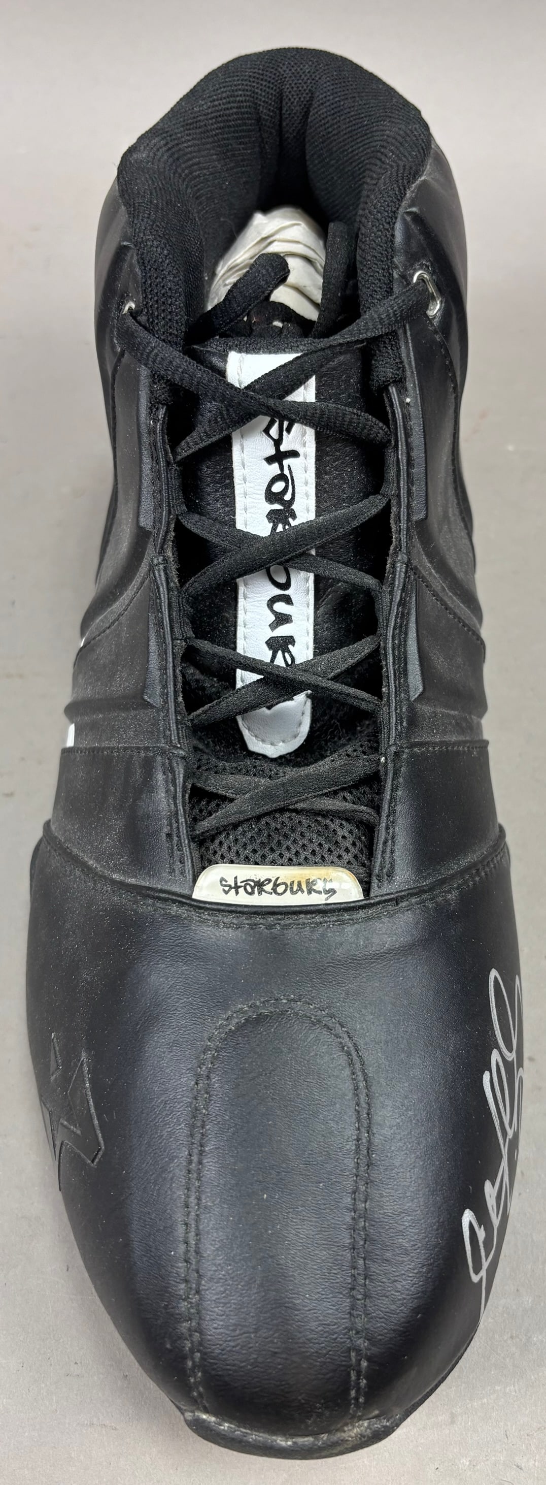 Stephon Marbury Signed Starbury Right Shoe 14 JSA: PLEASE SEE ALL PHOTOS AND USE THEM AS A BETTER IDEA ON DESCRIPTION! ASK ANY QUESTIONS! PLEASE NOTE WE OFFER IN HOUSE SHIPPING & HAVE BIDDING AVAILABLE ON OUR OWN WEBSITE! If you win on LIVE AUCTIONEER