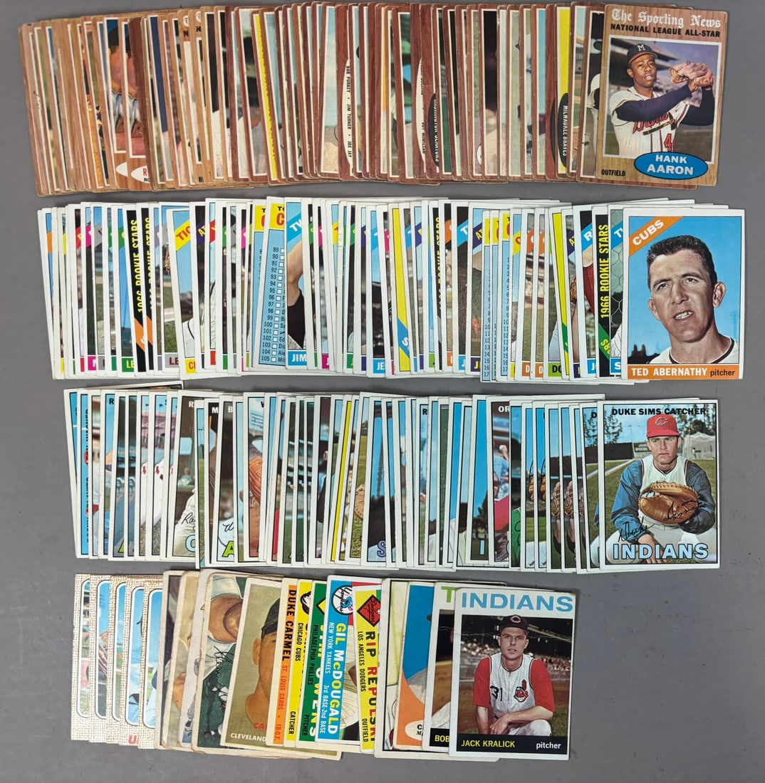 Lot 172 50s/60s Baseball Cards 1962 1966 67: PLEASE SEE ALL PHOTOS AND USE THEM AS A BETTER IDEA ON DESCRIPTION! ASK ANY QUESTIONS! PLEASE NOTE WE OFFER IN HOUSE SHIPPING & HAVE BIDDING AVAILABLE ON OUR OWN WEBSITE! If you win on LIVE