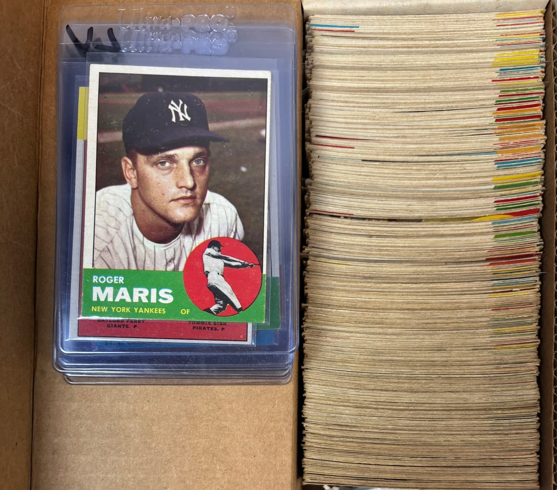 1963 Topps Partial Baseball Card Set Lot w/ Graded (1 of 7)