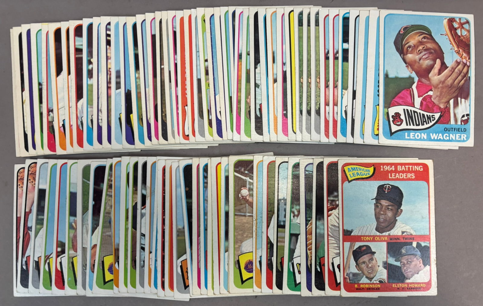 1965 Topps Duplicates Partial Baseball Card Set: ISA GRADED CARDS ARE AS FOLLOWS: #330 FORD 3 VG & #110 SANTO 3 VG - 1, 34, 35, 39, 42, 43, 53, 59, 61, 77, 85, 91, 93, 96, 97, 101, 113, 126, 132, 145, 146, 169, 187, 211, 260, 285, 307, 323, 329,