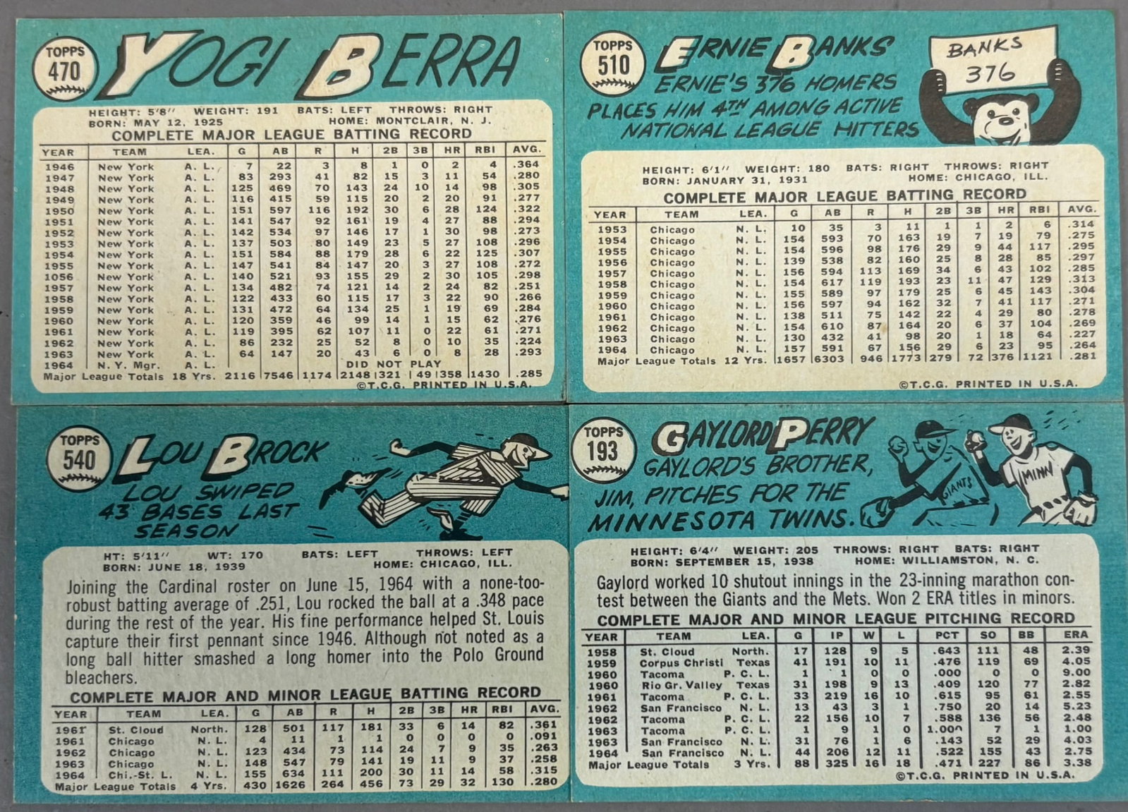 1965 Topps Partial Baseball Set MANTLE 5.5 - 11