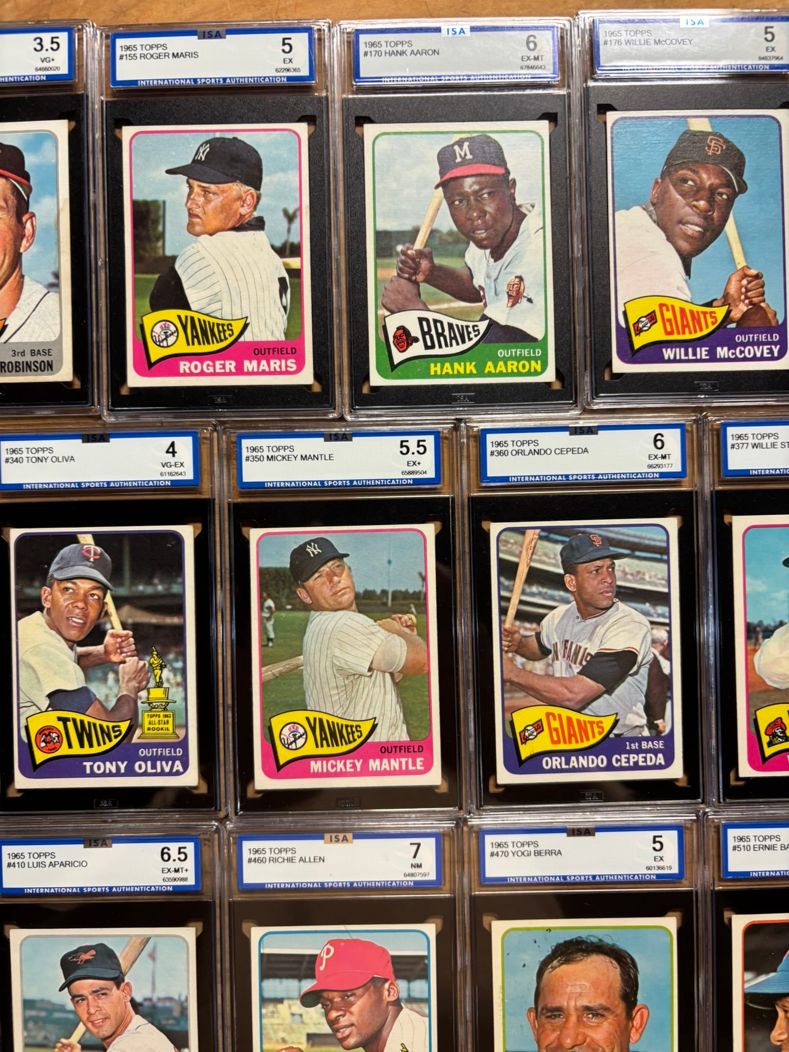 1965 Topps Partial Baseball Set MANTLE 5.5 - 14