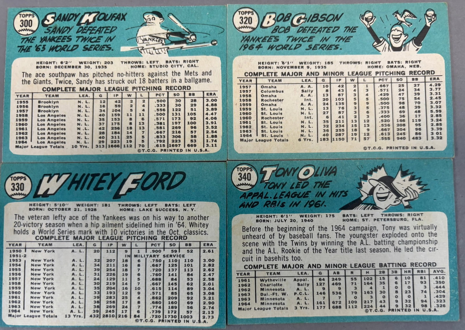 1965 Topps Partial Baseball Set MANTLE 5.5 - 5
