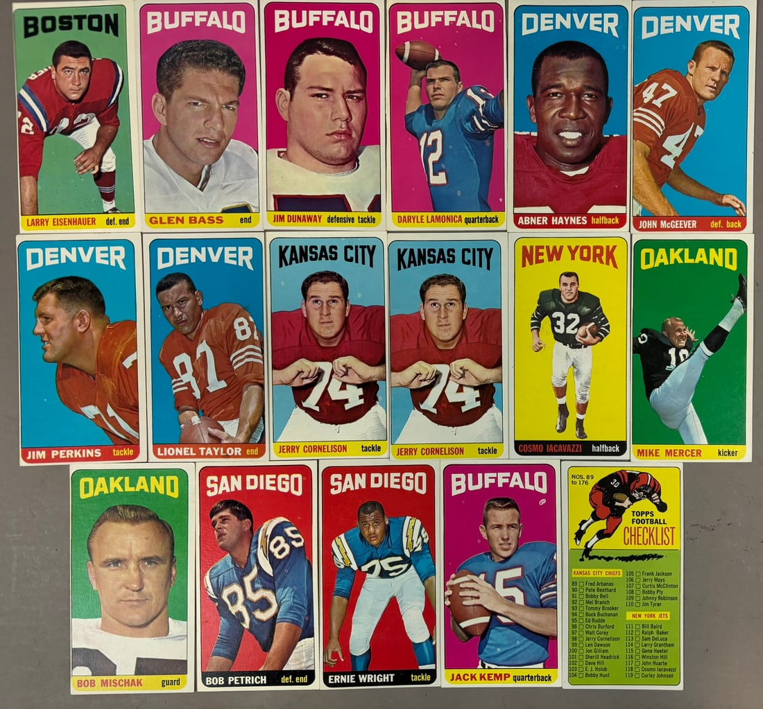 1965 Topps Football Duplicates Cards HIGH GRADE (1 of 13)