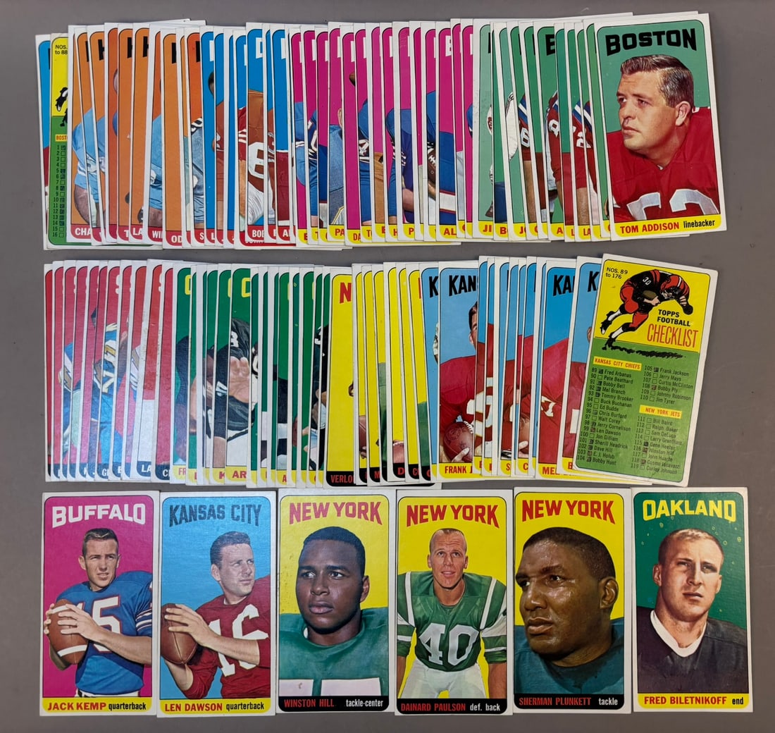 1965 Topps Football Partial Card Set Lot EX-NM+ (1 of 15)
