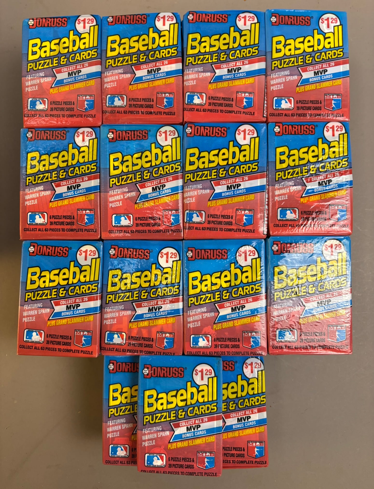69 Sealed Packs 1989 Donruss Wax Packs: PLEASE SEE ALL PHOTOS AND USE THEM AS A BETTER IDEA ON DESCRIPTION! ASK ANY QUESTIONS! PLEASE NOTE WE OFFER IN HOUSE SHIPPING & HAVE BIDDING AVAILABLE ON OUR OWN WEBSITE! If you win on LIVE