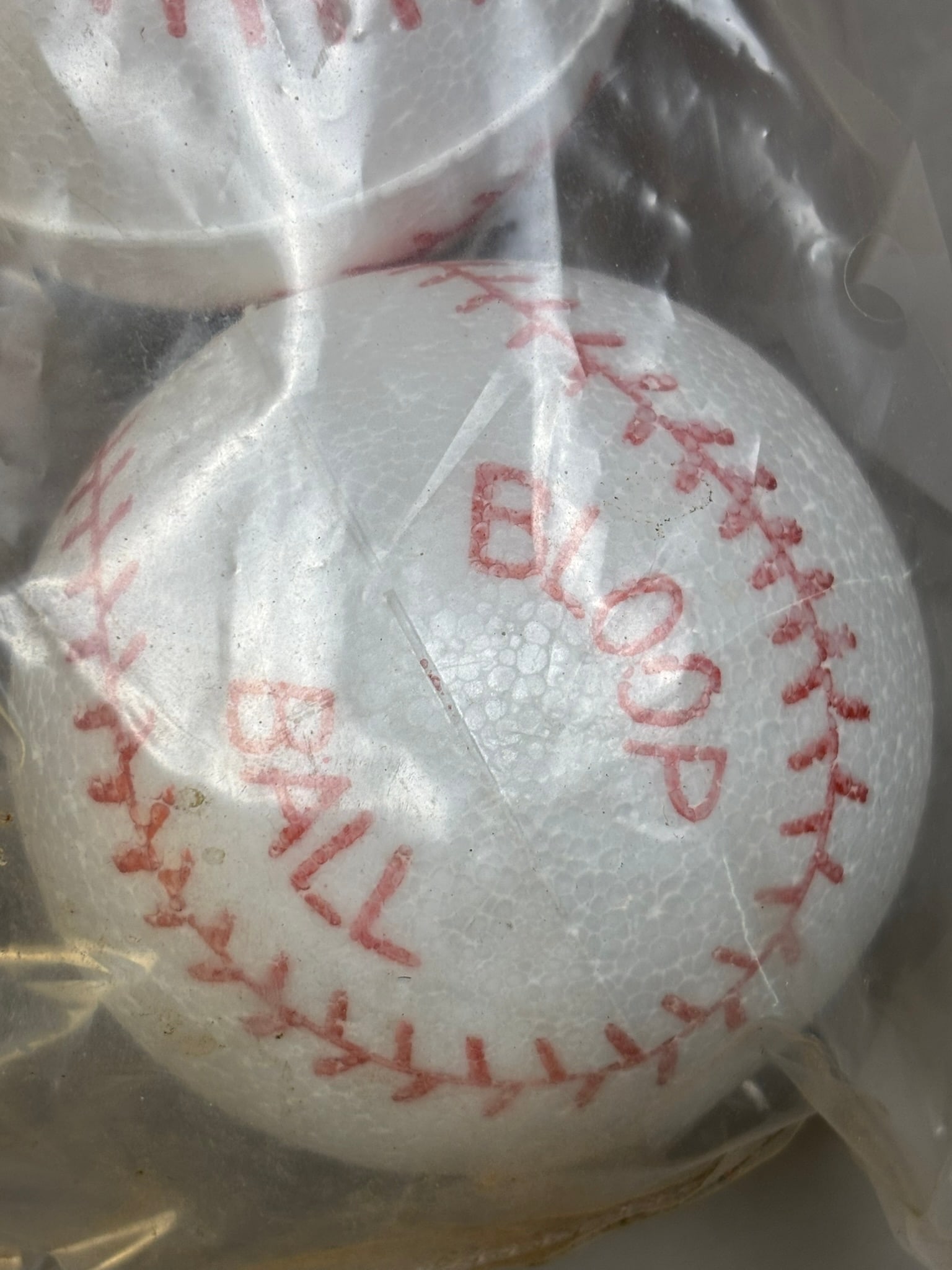 Lot 11 Original BLOOP BALL Styrofoam 50s Baseball - 3