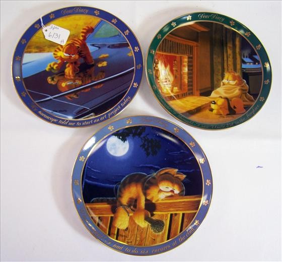 3 plates - Garfield - Dear Diary Series: 3 plates - Garfield - Dear Diary Series - by Jim Davis - A6706