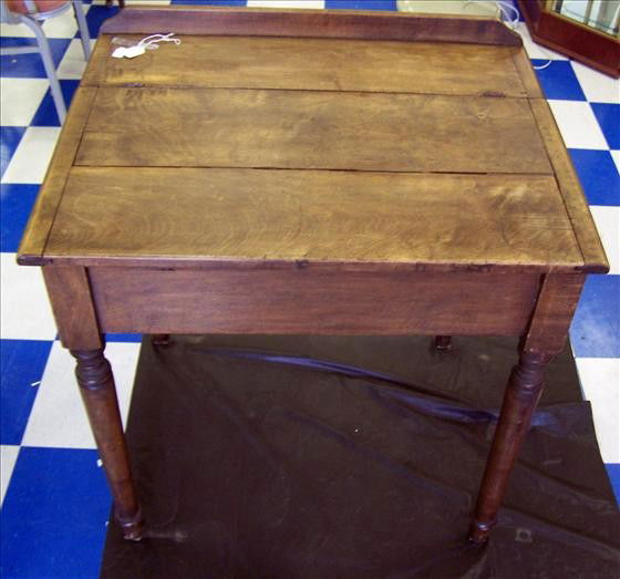 wood desk - flip hinged top square: wood desk - flip hinged top square