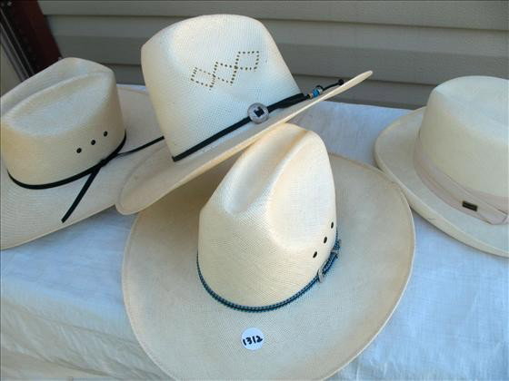 4 Cowboy Hats, woven : 4 Cowboy Hats, woven - Stetson, Dobbs Size 6 7/8