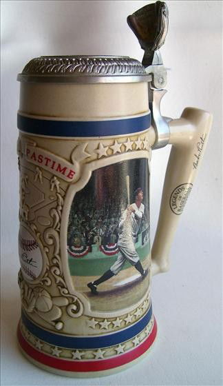 Babe Ruth - #J2846: Babe Ruth - #J2846 - Bradford museumn - 1993 - Legends of Baseball - The called shot - 7 1/2" - glove thumb lift - metal top