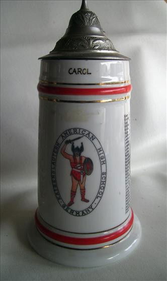 Kaisersla utern American High school: Kaisersla utern American High school Germany - stein - unmarked - class mates names all listed 9"