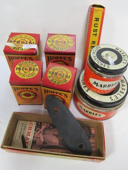 Mis lot - Hoppe's gun patches: Mis lot - Hoppe's gun patches - Rust Remover - Marble's satchi patches - recoil pad