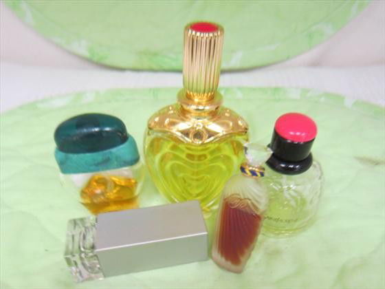 5 bottle perfume: 5 bottle perfume - some full - Escada - Jenjo - Baryshnkov - Yves Saint Lauren - Contradiction