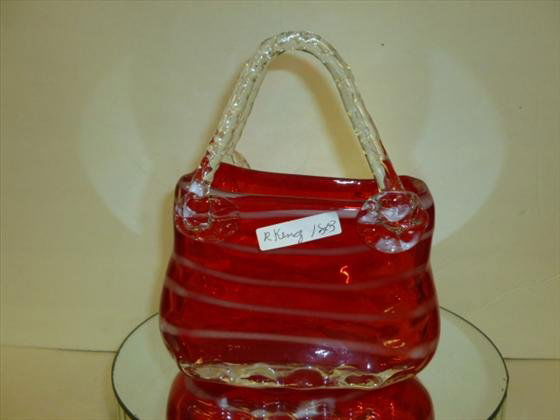 1803 Murano Glass Purse Shaped Vase 8 Tall May 19 2012