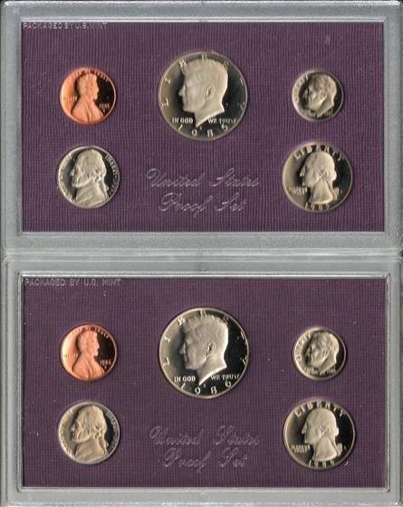 1985 & 1986 US Mint Proof Set: 1985 & 1986 US Mint Proof Set