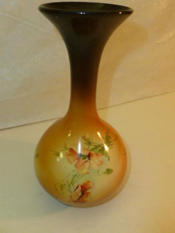 Warwick Pottery vase colored flowers