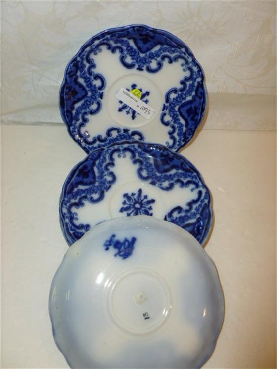 6 flow blue saucers-Knox New Wharf England-6": 6 flow blue saucers-Knox New Wharf England-6" all good condition- no stains