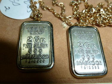2 Silver Issue 2gr Fine Silver 999 Braemoor 7618090 May 04 2013 Harrison Auctions Inc In Fl