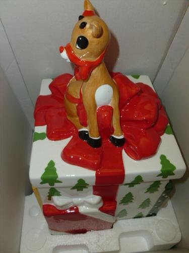 Lenox - Rudolph The Red Nosed Reindeer-cookie Jar- NIB: Lenox - Rudolph The Red Nosed Reindeer-cookie Jar- NIB #148860