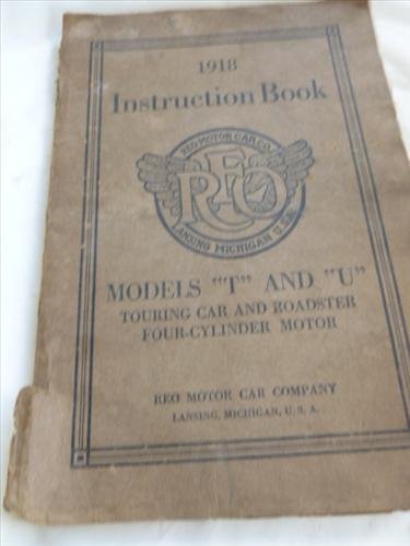 Book- Models T and U- touring car and roadster four: Book- Models T and U- touring car and roadster four cylinder motor poor condition- -1918