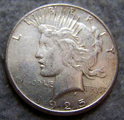 1925S Peace Silver Dollar: 1925S Peace Silver Dollar