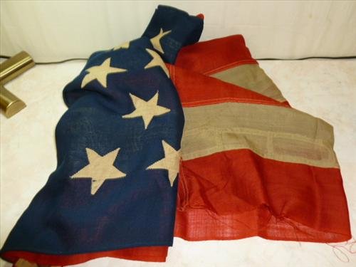 45 Star American Flag- 108 by 56 -1896-1908-some frayed: 45 Star American Flag- 108 by 56 -1896-1908-some frayed edges
