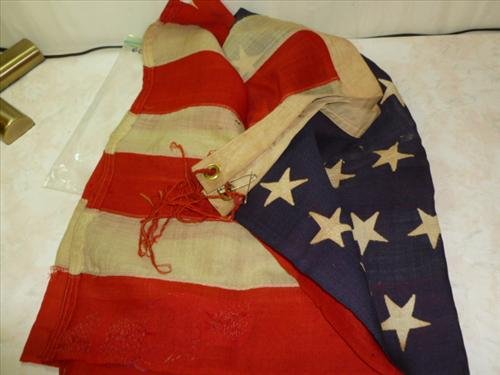 45 Star American Flag- 68 by 44- 1896-1908-some repair: 45 Star American Flag- 68 by 44- 1896-1908-some repair