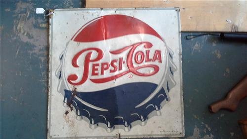 Old Original Pepsi sign some damage: Old Original Pepsi sign some damage