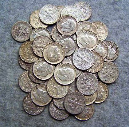 Roll Silver Roosevelt Dimes - Var Dates: Roll Silver Roosevelt Dimes - Var Dates