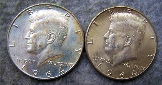 2 1964 Kennedy Silver halves: 2 1964 Kennedy Silver halves