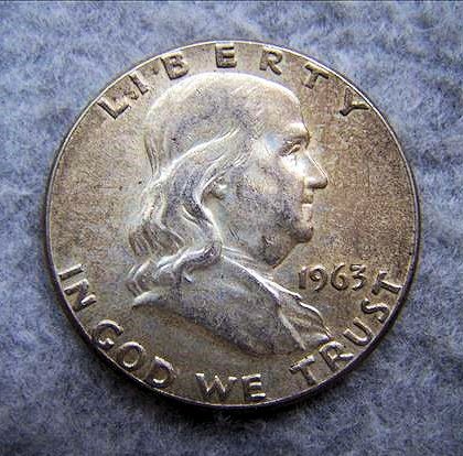 1963 Franklin Half Dollar: 1963 Franklin Half Dollar
