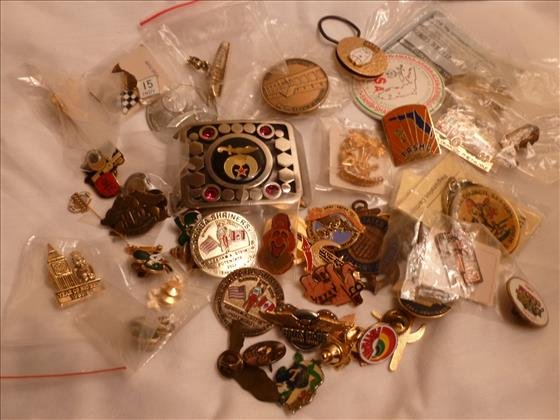Assorted lot of Araba pins and belt buckle from all: Assorted lot of Araba pins and belt buckle from all over the country assorted styles colors and events