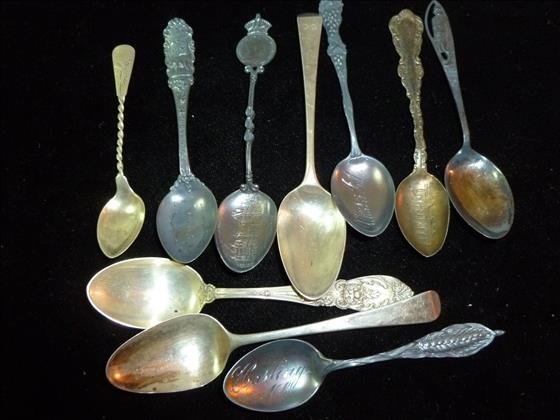 10 assorted small Sterling spoons different states-77 (1 of 1)