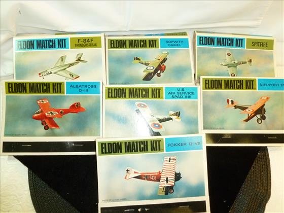 7 pc. Eldon Match Kit -model airplanes sealed- (1 of 1)
