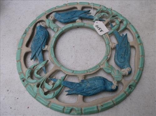 1980 CEILING FAN CO. 12" PARROT & PALM TREE MEDALLION (1 of 1)