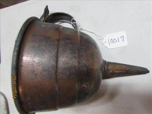 Galvanized Vintage Oil Can Funnel Container 7 1/2 (1 of 1)