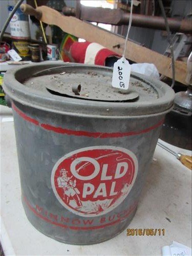 OLD Pal Brand Name Minnow Bucket 9x9 1/2 (1 of 1)