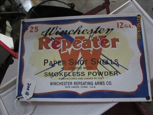 Porcelain Winchester Sign 8x12" (1 of 1)