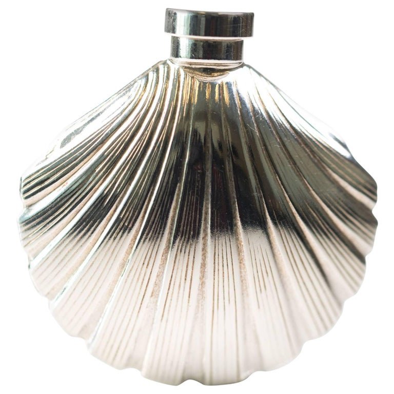 1960s Tiffany and Co. Sterling Silver Scallop Sea Shell Perfume Bottle (1 of 4)