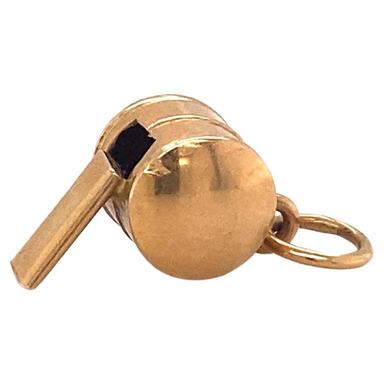 1940s German Whistle Charm or Pendant in 12 Karat Gold (1 of 4)