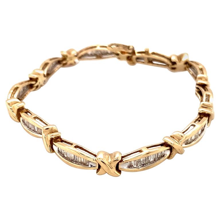 2.20 Carat Diamond Bracelet in 14 Karat Yellow Gold (1 of 5)