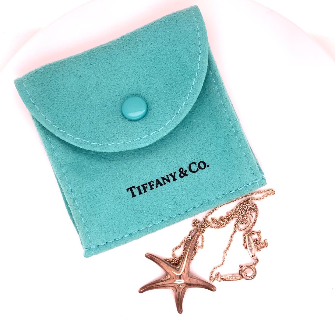 Sterling Silver Tiffany & Co Elsa Peretti Starfish Pendant: Sterling Silver Tiffany & Co Elsa Peretti Starfish Pendant. Weight 4.7g, 16 inch.