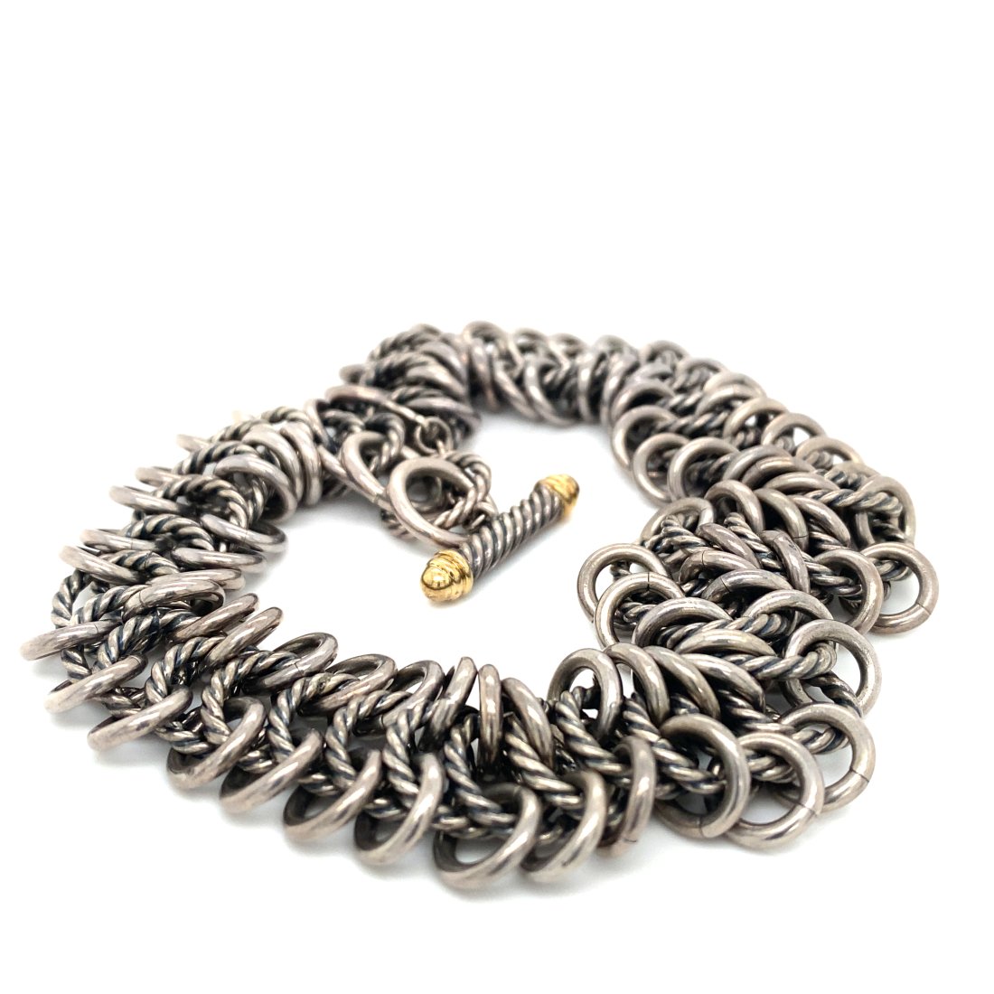 Sterling Silver David Yurman Choker Chain Necklace: Sterling Silver David Yurman Choker Chain Necklace.Weight: 91.5g, 14 inch approximately.