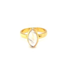 Sterling Silver Vermeil Moonstone Ring